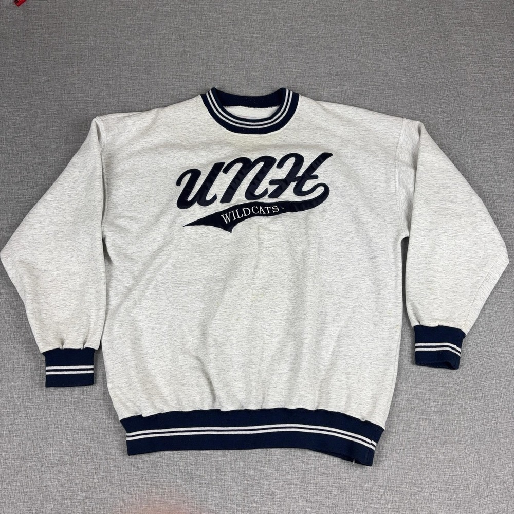 Vintage New Hampshire Wildcats Sweatshirt Mens XL College Crewneck Dodger UNH
